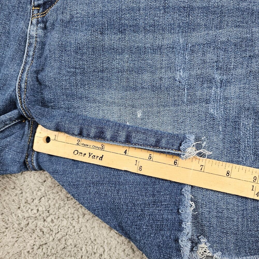 Judy blue Shorts Womens 1XL Stretch Raw Hem High Rise Distress Cut Off Mom Fray - Picture 9 of 10